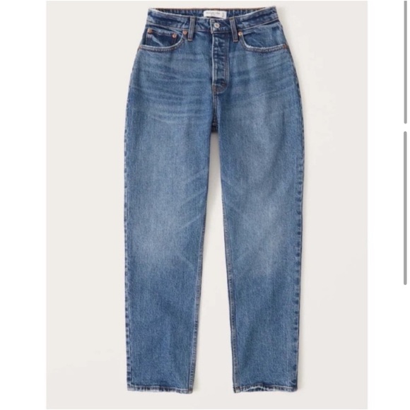 Abercrombie & Fitch Dad High Rise Curve Love Jeans Blue size 25 - Picture 5 of 16
